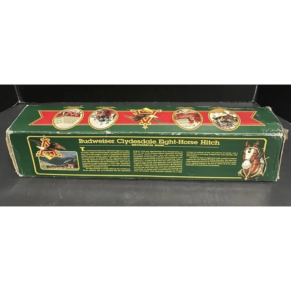 Ertl Collectibles Budweiser Clydesdale Eight Horse Hitch Mechanical Bank 1995